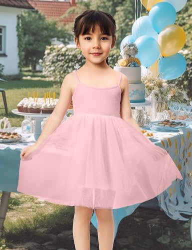 Toddler Tutu Dress Little Girl Sleeveless Summer Knit Outfit Tulle Flower Princess Birthday Party Dresses2