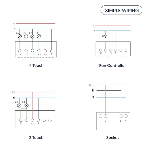 Image of Aziot 8 Module Switch Board Plate | Smart 4 SW, 2 SW, Fan SW & Socket | WiFi & BLE | Google, Alexa & Siri (Black)