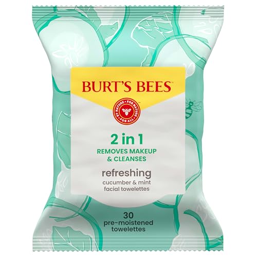 Product Image of the Burt’s Bees Refreshing Cucumber & Mint Facial Towelettes, 100% Plant Based...