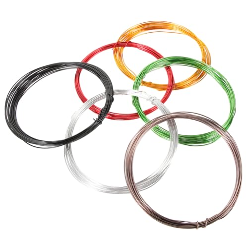 HEMOTON 6Pcs Aluminum Bonsai Training Wire for DIY Crafts Soft and Bendable Plant Shaping Tools for Garden Projects and Bonsai Art