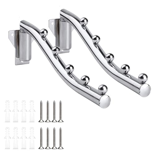 Wilsonzin Perchero de pared plegable, giratorio 180°, perchero de pared, ventilador de ropa ganchos para colgar en la pared, ganchos plegables Adecuado Para Dormitorio, Baño, Balcón, Lavadero