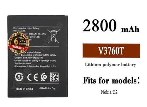 Image of V3760T Battery for Nokia C2 Battery with 6 Month Warranty**** (T101)