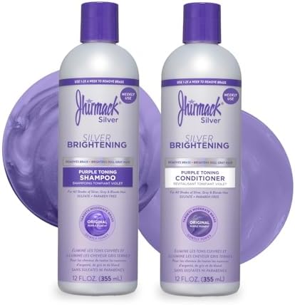 Jhirmack Silver Brightening Purple Shampoo & Conditioner Set, 12 oz