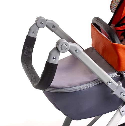 JC Toys Faltbarer Puppenwagen mit Puppen bis 45 cm, Kollektion Nature, Korb, Verdeck, Buggy, Verstellbarer Lenker, abnehmbare Babywanne, ideal zum Spielen und Spazierengehen, entworfen von Berenguer – Bild 4