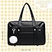 KSDDC Japanese School Bag PU Leather Zipper Office Crossbody School Handbag Shoulder Bags (Brown)