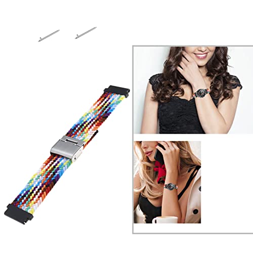 Horlogebandje vervangen compatibel met Garmin Vivoactive 4S/Vivomove 3S/Venu 2S/Fossil Q Venture Gen 3 verstelbare horlogeband 140 mm-235 mm 20 mm kleurrijk, 20mm, Nylon - Image 4