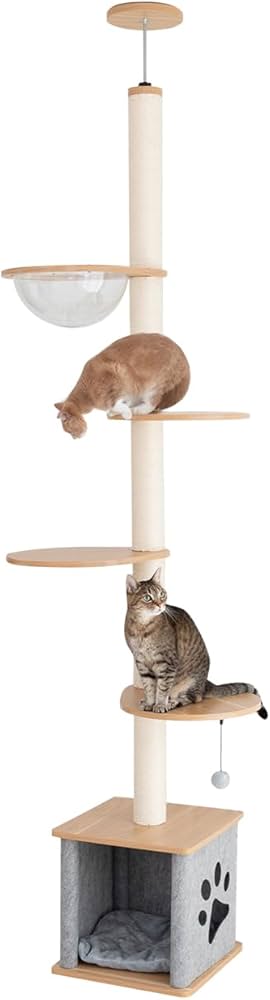 Amazon | キャットタワー ニャンコノイエ（ツリー）本体 木製 キャット