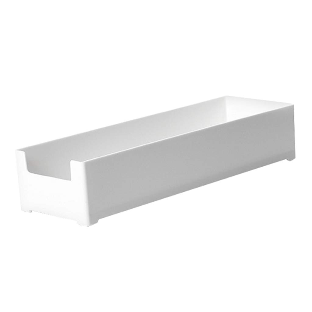 WOVEBIUS Reusable White Plastic Drawer Storage Tray Organizer 30x10x6cm