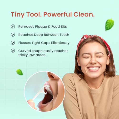 Image of 3 in 1 Tooth Cleaning Dental Floss Toothpicks Plastic Set for Clean Teeth Fresh Breath and Healthy Gums, 24 Pieces Set (White)