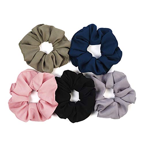 5/10 StückHaargummis Haargummis Chiffon Haar Scrunchies Blumen Elastisches Haar Band Pferdeschwanz Halter für Frauen und Mädchen Cover