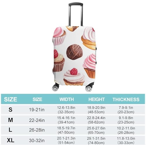 Eclairs Cupcakes Desserts Gourmet Food Luggage Covers Washable Travel Suitcase Cover Elastic Baggage Protector2