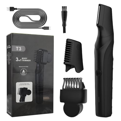 Cortadora de vello púbico para hombres, cortapelos de cuerpo Manzius, afeitadora corporal, resistente al agua