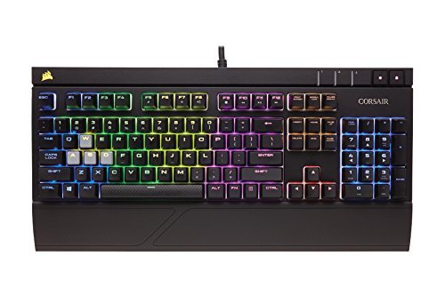 CORSAIR STRAFE RGB Mechanical Gaming Keyboard - USB Passthrough - Linear and Quiet - Cherry MX Silent Switch - RGB LED Backlit (Renewed)