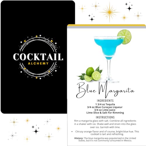 Cocktail Recipe Flash Cards Set – 100+ Bartender Cards with Real Photos and Step-by-Step Instructions – Perfect for Home Bars, Mixologists, Mocktails, Margaritas, Recipe Lovers, DIY Cocktail Stations
