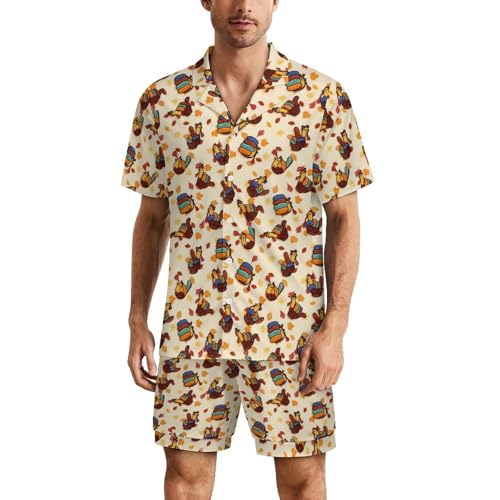 Pyjama à Boutons Beige TLLZKFV : Ensemble Homme Haut de Gamme