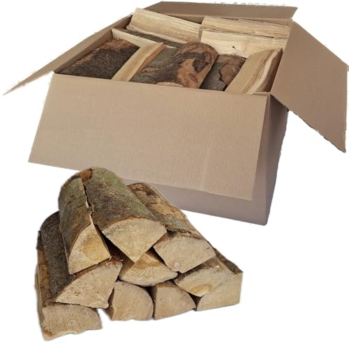 30kg Brennholz - Reine Buche, ofenfertig, Scheitlänge ca. 25 oder ca. 33 cm - für Kamin, Ofen, Feuerschalen, Lagerfeuer - Buchenholz Kaminholz Feuerholz Grillholz (Scheitlänge 25 cm)