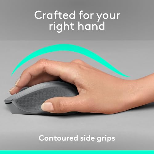 Image of Logitech M330 Silent Wireless Mouse, 2.4GHz with USB Receiver, Optical Tracking, Quiet & Lightweight, Long Battery Life, for PC, Mac, Laptop, Chromebook - Grey