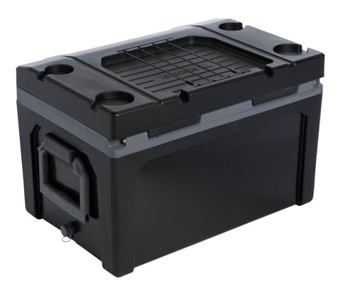 Image of Stanley Adventure Outdoor Cooler 50 qt | Heavy Duty Outdoor Camping Cooler with Easy Carry Side Handles | 6 Days Cooling Ice Chest for 82 Cans | Flat Top Doubles as Seat | BPA-Free | Black 2.0