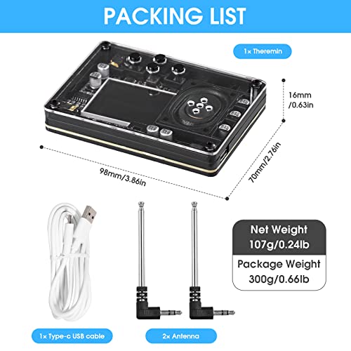 Mini Theremin Musical Electronic Creative Instrument With Screen Display Gift #TOP2