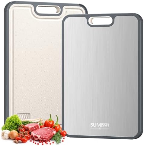 Titanium Cutting Board for Kitchen, Pure Titanium/PP, Size 16”×11...