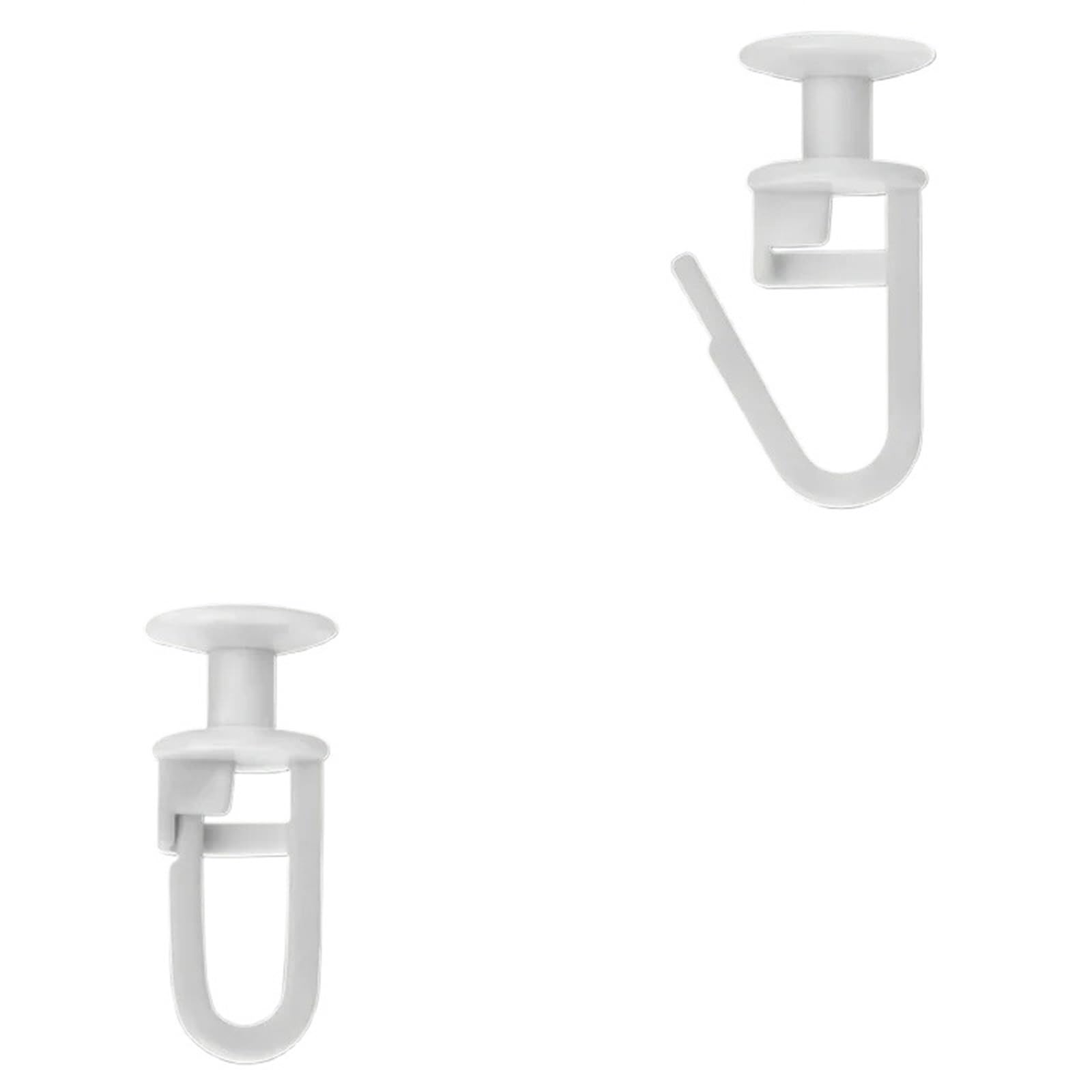 Curtain Track Gliders 50pcs Curtain Track Rollers with Lockable Hooks, Easy Glide Hangers with Large Opening for Effortless