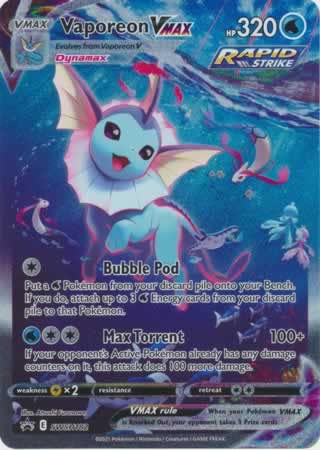 Vaporeon VMAX SWSH182 Full Art Pokemon Promo Card (SWSH Promo