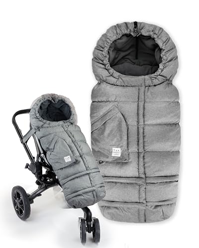 Image of 7AM Enfant Stroller Blanket 212 - Adjustable Baby Car Seat Zipped Blanket for Babies Winter, Unisex Multi Purpose Fleece Lined Warm Hooded Toddler Footmuff Water Repellent | (6M - 4T)