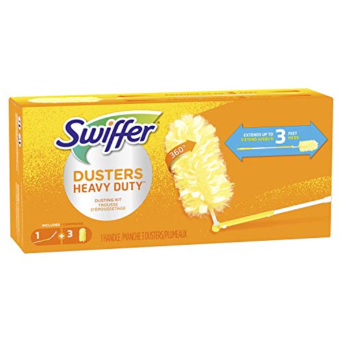 Swiffer 360 Dusters Extendable Handle Starter Kit, 3 Count Duster Refill