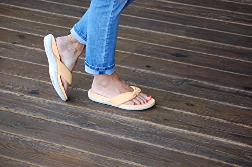 Dearfoams Women's Original Comfort Olivia Thong Flip Flop Sandal with Arch Support, Yellow, 6 | Image 3