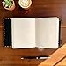 RAQI CRAFTS premium handmade leather journal – Embossed Sigil of Baphomet, Satanic Book of Shadows design, Perfect for spells, travel diary, or vintage-style gift, 8x6in Brushed Bronze color