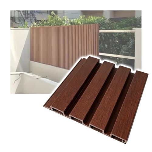 GOCHUSX Pantalla De Privacidad para Cercas De Madera Y Plástico, Paneles De Cerca De Material Compuesto, Cerca De Privacidad para Jardines Y Exteriores para El Hogar(marrón,21.6x180cm)