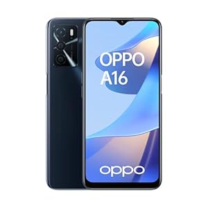 OPPO A16 – Smartphone 4G Débloqué – Téléphone 4G – 4 Go de RAM 64 Go de Stockage Extensible 256 Go – IPX4 – 2 Jours d’Autonomie – Triple Caméra avec IA – Noir [version FR]