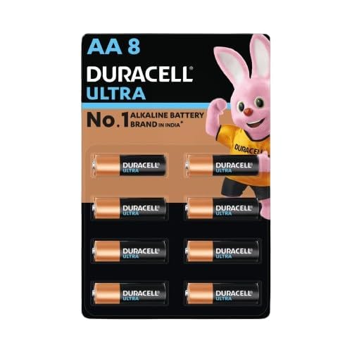 Compatible with Duracell Ultra Alkaline AA 1.5V Non-Rechargeable Batteries High Performance Power for Remote Controls, Toys, Flashlights, Wireless Mouse & Household Devices (Pack of 8)-image-42