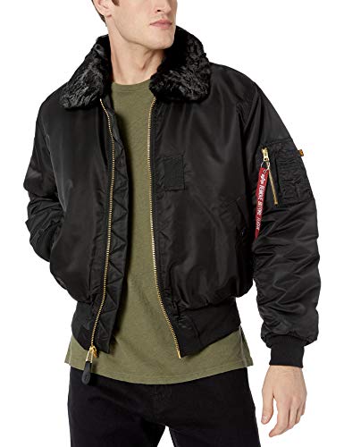 Alpha Industries Men's B-15 Nylon Flight Jacket, Gunmetal, XX-Large