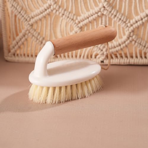 Image of Lifelong Multipurpose Cleaning Brush with Wooden Handle & Strong Bristles | Durable Scrub Brush for Bathroom, Kitchen, Floor & Tile Cleaning | Ergonomic Grip for Easy Scrubbing & Household Cleaning