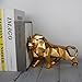 Wisifayardin Golden Lion Sculpture - Abstract Geometric Animal Statue for Coffee Tables, Bookshelf Niches - Resin Lion Figurines Home Decor Crafts Ornaments