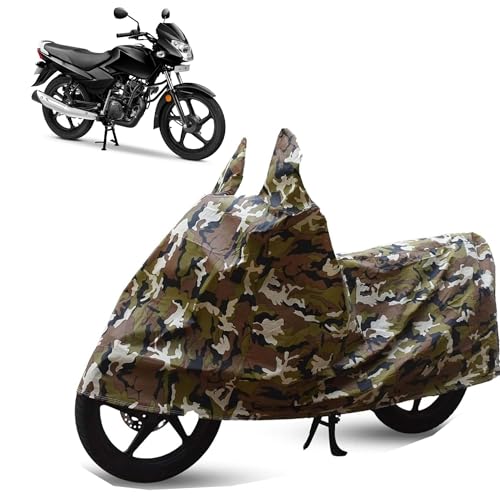 Image of Sulfar Bike Cover for TVS Sport (E20) (Entry Commuter) | Waterproof, Dustproof & UV Protected | All Weather Two Wheeler Cover (Army Green) New 2026 Variants