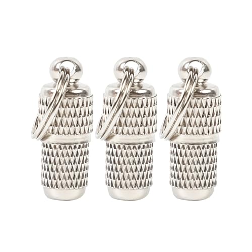 LianSinGo 3Pcs Personalised Stainless Steel Pet ID Tags, Durable Anti-Lost Barrel Tube Pet Tag, ID Tag Address Name Label for Dog & Cat Collars