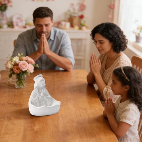 Statuette Vierge Marie avec support pour ne plus perdre votre chapelet - 3