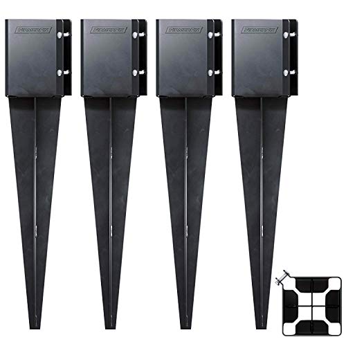Fence Post Anchor Ground Spike, Post Support 24 inch x 3.5 x 3.5