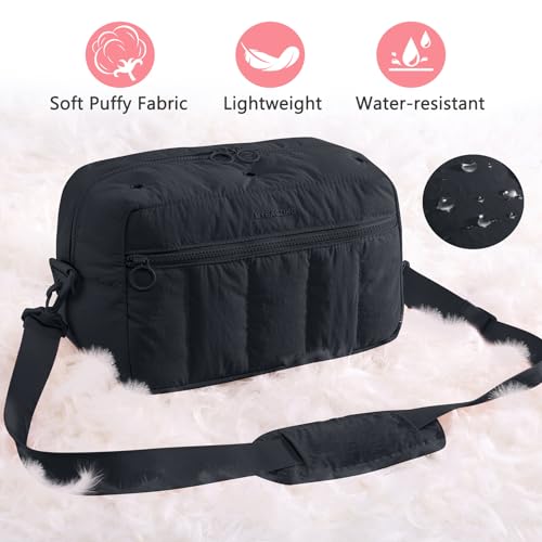 Image of MYBAGZIGN Crochet Bag Organizer for Yarn & Hooks, Large Capacity Yarn Storage Bag with Yarn Holder Holes, Portable Crochet & Knitting Bag for Crocheting on the Go, Craft Travel Bag Gifts for Women