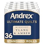 Andrex Ultimate Quilt Toilet Roll - 36 Toilet Rolls with Midnight Ylang & Amber Fragrance, 3-Ply, Bulk Buy, Soft, Thick Sheets, FSC Certified