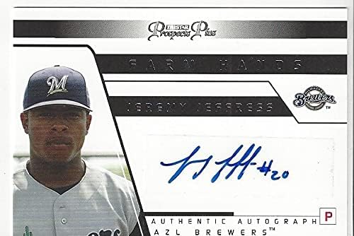 Jeremy Jeffress Autographed Farm Hands Minor League Collectible - 2006 Tristar Prospects Plus Baseball Card #FH22 (Milwaukee Brewers) Free Shipping