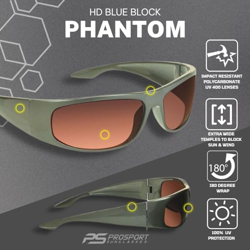 Image of proSPORT Blue Light Reducing High Definition HD Lens Sunglass TR90 Sport Frame Men Women