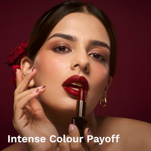 Image of Pilgrim Matte Bullet Lipstick Intense Colour Transferproof & Smudgeproof Maroon Affair-23