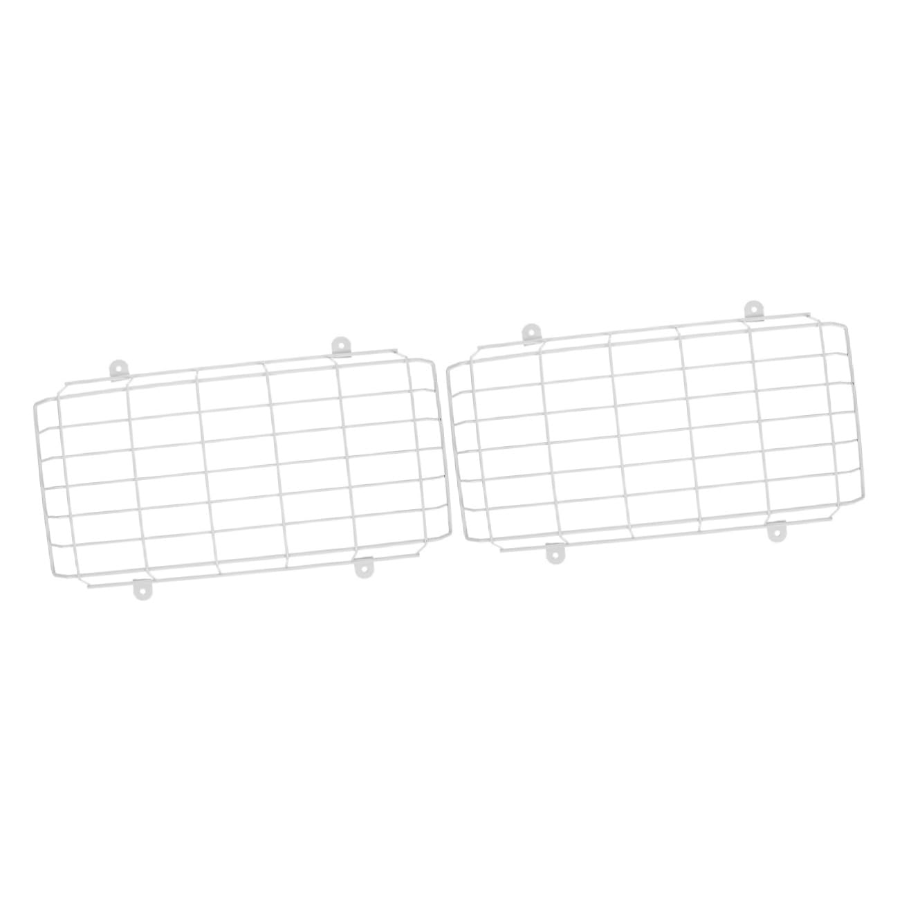 KONTONTY 2pcs Exit Light Emergency Light Protective Cages Wire Emergency Sign Protector Exit Sign Protective Cage Emergency Signal Protective Covers Cover for Emergency Light Iron White