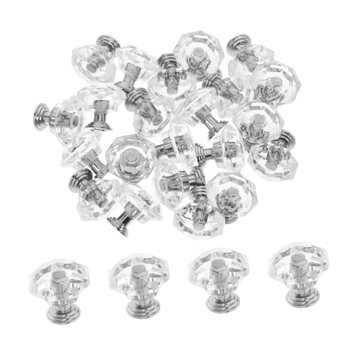 SEWACC 26 piezas Tiradores Transparentes de Acrílico para Diseño Elegante y Ergonómico Manijas Resistentes para Muebles Pomos para Armarios y Cómodas