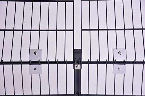 Zaun-Nagel Übersteigschutz Adapter Abwinklung Doppelstabmattenzaun Mattenhalter für Gittermattenzaun Umbauadapter für Stahlzaun Sicherheitszaun Gartenzaun Stabmatten Zaun Zäune