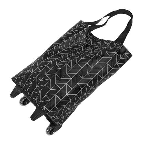 YOSADIER Foldable Shopping Trolley with Wheels Lightweight Utility Cart for Grocery Shopping and Office Use