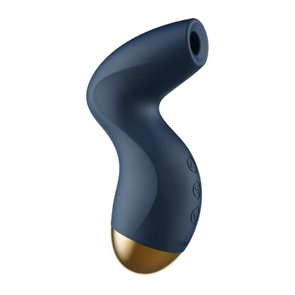 SVAKOMPulse Pure Suction Stimulator Navy Blue, Suction Vibrator, Clitoral Suction Toy
